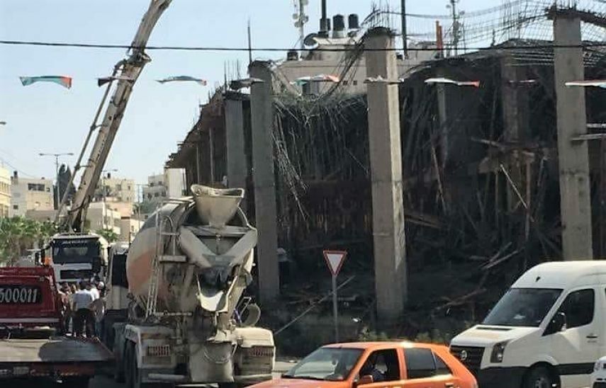 9 إصابات بانهيار سقف مبنى في نابلس