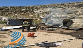 الدفاع المدني يتعامل مع انفجار اسطوانة غاز وحريق خيمة غرب الخليل
