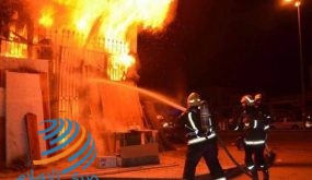 حريق ضخم يلتهم مطعما وقاعة للأفراح في مصر