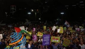 تظاهرة حاشدة في تل أبيب رفضا لمخطط ضم أراضٍ فلسطينية