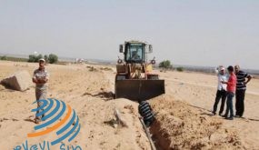 الاحتلال يعيق العمل بتمديد خط مياه جنوب شرق طوباس