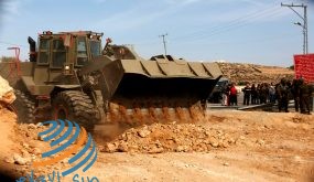 الاحتلال يجرف أراضي ويشق طريقا في الجبل “الوسطاني” بطولكرم