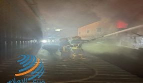 حريق كبير داخل مصنع اسفنج في الخليل