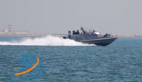 The CCB, seen zipping around Manama harbor, can hit speeds well over 30 knots.
Christopher P. Cavas/Staff