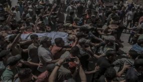 غزة: جماهير شعبنا تشيّع جثمان الشهيد ادعيج إلى مثواه الأخير