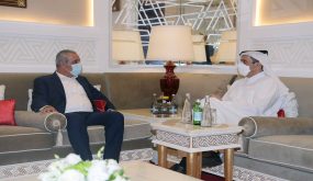 الشيخ يلتقي وزير الخارجية القطري