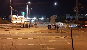 تجمع للمستوطنين على طريق قلقيلية – نابلس