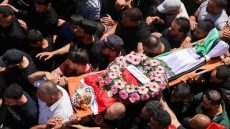 تشييع جثمان الشهيد قصي معطان في برقة شرق رام الله