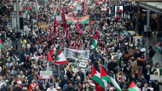 تظاهرات حاشدة في 27 مدينة أسترالية تضامنا مع الشعب الفلسطيني