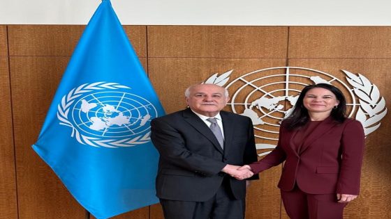 منصور يبحث مع رئيسة الجمعية العامة للأمم المتحدة القضايا المتعلقة بفلسطين